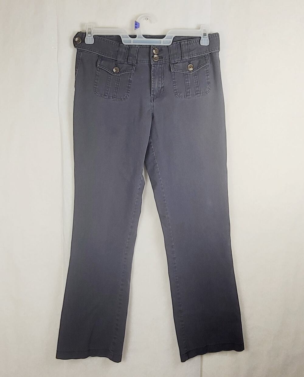 Sundance Alberta grey utility flap pocket straight leg pants size 8 Y2K